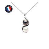 Collana Toi & Moi in Argento con perle di Tahiti e perle d'acqua dolce