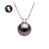 Collana- Perla di Tahiti- Rotonda 8-9 mm- Argento