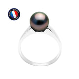 Anello - Perle coltivate di Tahiti - Diametro rotondo 8-9 mm - Gioielli da donna - Oro bianco