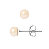 Orecchini - Bottone di perla coltivata d'acqua dolce 5-6 mm Rosa