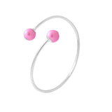 Bracciale - Perle coltivate d'acqua dolce Diametro 9-10 mm Rosa fucsia - Argento sterling 925