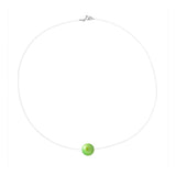 Collana - Perla coltivata d'acqua dolce - Diametro 9-10 mm Verde tonico - Argento sterling 925