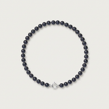 Bracciale rotondo con perle coltivate 4-5 mm Nera Tahiti - Gioielli da donna