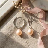 Orecchini - Perle coltivate d'acqua dolce 8-8,5 mm Rosa
