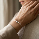Bracciale - Perla coltivata d'acqua dolce - Diametro 3-4 mm Multicolor - Oro bianco