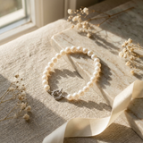 Bracciale Perle Cutlure Rotonde 7-8 mm Bianco Naturale