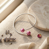 Bracciale - Perle coltivate d'acqua dolce Diametro 9-10 mm Rosa fucsia - Argento sterling 925
