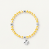 Bracciale portafortuna - Perla d'acqua dolce - Rotonda 5-6 mm Oro