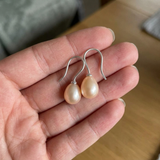 Orecchini - Bottone di perla coltivata d'acqua dolce 7-8 mm Rosa