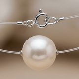 Collana - Perla coltivata d'acqua dolce - Diametro 9-10 mm Bianca - Argento sterling 925