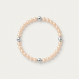 Bracciale portafortuna - Perla d'acqua dolce - Rotonda 5-6 mm Rosa