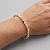Bracciale portafortuna - Perla d'acqua dolce - Rotonda 5-6 mm Rosa