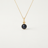 Pendente in oro giallo e perla coltivata Tahiti nera
