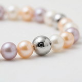 Bracciale Portafortuna - Perla d'acqua dolce - Rotonda 5-6 mm Multicolor