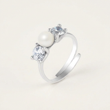 Anello in argento e perla bianca | Leane