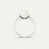 Anello con perla coltivata bianca | Irina