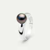 Anello - Perle coltivate di Tahiti - Diametro rotondo 8-9 mm - Gioielli da donna - Oro bianco