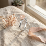 BagueJonc - Perla coltivata d'acqua dolce - Diametro 6-7 mm Rosa - Argento 925 millesimi