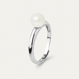 Anello rigido - Perla coltivata d'acqua dolce - Diametro 6-7 mm Bianco - Gioielli da donna - Argento sterling 925