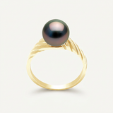 Anello in oro giallo con una magnifica perla di Tahiti | Melia