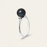 Anello in oro con diamante e perla di Tahiti | Alessandra