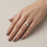 Anello - Perle coltivate d'acqua dolce - Diametro rotondo 8-9 mm Rosa - Taglia 48 (UE) - Argento sterling 925
