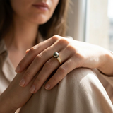 Anello- Perle di Tahiti- Rotonde 8-9 mm- Oro giallo- Diamanti