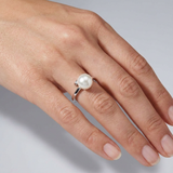 Perle coltivate d'acqua dolce - Rotonde 8-9 mm Bianche - Oro bianco