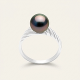 Anello in oro bianco e perla di Tahiti | Melia