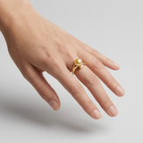 Anello- Perle coltivate d'acqua dolce- Diametro rotondo 8-9 mm Oro- Misura 48 (EU)- Oro giallo