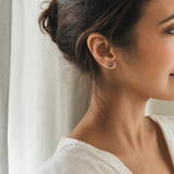 Orecchini - Perle coltivate d'acqua dolce rotonde 6-7 mm Tahiti nere -