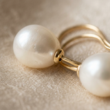 Orecchini - Perle Coltivate Diametro 7-8 mm Bianco - Oro Giallo