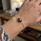 Bracciale con perle in oro bianco | Ashley