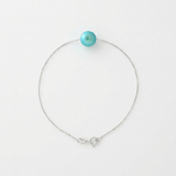 Bracciale - Perla coltivata d'acqua dolce - Diametro 8-9 mm Blu turchese - Argento sterling 925