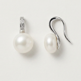 Orecchini in argento e perle coltivate bianche | Moea