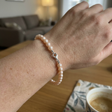 Bracciale con perline rotonde Cutlure 5-6 mm Rosa naturale
