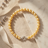 Bracciale - Perle Coltivate Rotonde 6-7 mm Oro - Oro Giallo