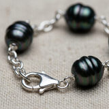 Bracciale - Perle coltivate di Tahiti - Diametro 9-10 mm - Gioielli da donna