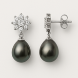 Orecchini - Perle coltivate di Tahiti - Diametro della pera 8-9 mm - Gioielli da donna - Argento sterling 925