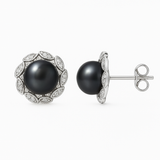 Orecchini - Perle coltivate d'acqua dolce Corolle nere di Tahiti - Gioielli da donna - Argento 925 millesimi