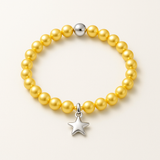 Bracciale portafortuna - Perla d'acqua dolce - Rotonda 5-6 mm Oro