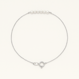 Bracciale - Perla coltivata d'acqua dolce - Diametro 3-4 mm Oro bianco-bianco