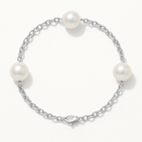 Bracciale con perle Cutlure - Diametro 9-10 mm Bianco