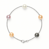 Bracciale Perle Taglio Rotonde 6-7 mm Multicolor