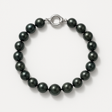 Bracciale portafortuna - Perla d'acqua dolce - Rotonda 5-6 mm Nera Tahiti