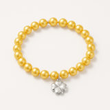 Bracciale portafortuna - Perla d'acqua dolce - Rotonda 5-6 mm Oro