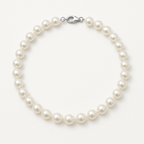 Collana - Perla d'acqua dolce - Semitonda 8-9 mm Bianca