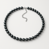 Collana - Perla d'acqua dolce - Semitonda 6-7 mm Nera Tahiti