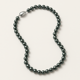 Collana lunga - Perla coltivata - Barocca 7-8 mm Nera Tahiti