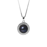 Collana in argento con perle coltivate nere | Felicia